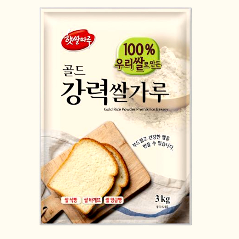 [햇쌀마루] 골드강력쌀가루 3kg (국내산)