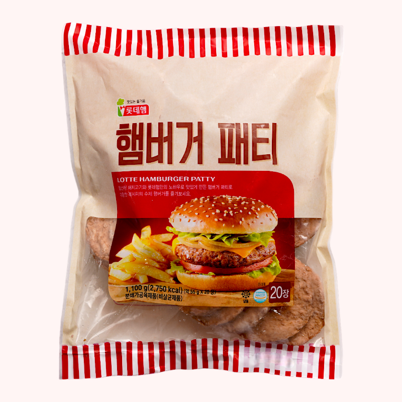 [롯데] 햄버거패티 (20개입) 1.1kg